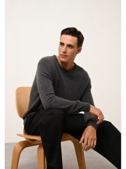 Just Cashmere Kaszmirowy sweter "Gabin" w kolorze antracytowym rozmiar: XL. Czarne swetry nierozpinane Just Cashmere, xl, bez wzorów, z kaszmiru, bez kołnierzyka, bez ramiączek. Za 485.44 zł.