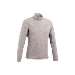 Polar turystyczny MH100 męski. Czarne bluzy z polaru QUECHUA, m, bez wzorów, z materiału, bez kaptura. Za 29.99 zł.
