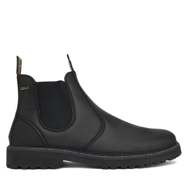 Sztyblety Barbour. Czarne botki sznurowane Barbour, bez wzorów, bez obcasa, bez zapięcia. Za 579.99 zł.