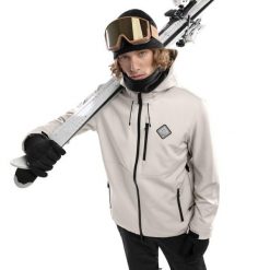 Kurtka snowboardowa męska W2 Cerro. Brązowe kurtki SIROKO, m, bez wzorów, z softshellu, bez kaptura. W wyprzedaży za 358.00 zł.