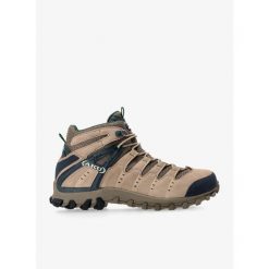 Buty turystyczne męskie AKU Alterra Lite Mid GTX. Brązowe buty trekkingowe Aku, bez wzorów, z materiału, za kostkę, bez zapięcia, trekkingowe. Za 660.99 zł.