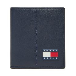 Duży Portfel Męski Tommy Jeans. Niebieskie portfele Tommy Jeans, bez wzorów, z jeansu. Za 259.99 zł.