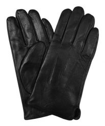 Czarne Męskie Skórzane Rękawiczki, Skóra Bydlęca -HIS STORY- Eleganckie, Jesienno-Zimowe, Ocieplane. Czarne rękawiczki His Story, na zimę, bez wzorów, ze skóry. Za 99.00 zł.