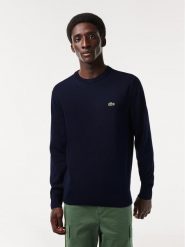 Lacoste Sweter AH1985-166 Granatowy Regular Fit. Niebieskie swetry rozpinane LACOSTE, m, bez wzorów, z bawełny, bez kołnierzyka, bez ramiączek. Za 569.99 zł.