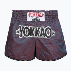 Spodenki treningowe męskie YOKKAO Lunar Muay Thai. Fioletowe krótkie spodenki sportowe YOKKAO, l, bez wzorów, z materiału. Za 289.99 zł.