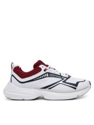 Tommy Hilfiger Sneakersy Th Dynafast Tech FM0FM05450 Biały. Białe buty sportowe casual Tommy Hilfiger, bez wzorów, ze skóry, bez zapięcia. Za 369.99 zł.