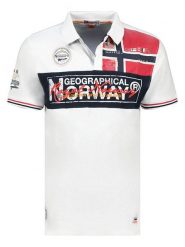 Geographical Norway Koszulka polo "Kidney" w kolorze białym rozmiar: S. Białe koszulki polo Geographical Norway, s, bez wzorów, z bawełny, bez kołnierzyka, bez ramiączek. Za 92.64 zł.