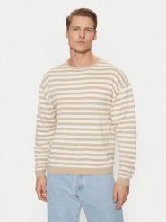 Jack&Jones Sweter Calvin 12269031 Beżowy Relaxed Fit. Brązowe swetry rozpinane Jack&Jones, m, bez wzorów, z bawełny, bez kołnierzyka, bez ramiączek. Za 89.99 zł.