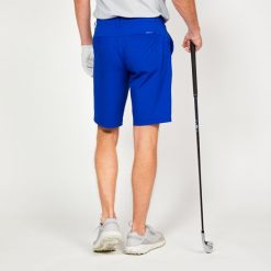 Spodenki do golfa męskie Inesis WW500. Niebieskie szorty INESIS, m, bez wzorów, z elastanu, sportowe. Za 149.99 zł.