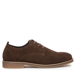 Półbuty Sergio Bardi. Brązowe eleganckie półbuty Sergio Bardi, bez wzorów, bez obcasa, bez zapięcia. Za 249.99 zł.