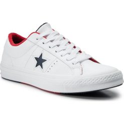 Tenisówki CONVERSE - One Star Ox 160555C White/Athletic Navy/Enamel Red. Białe buty sportowe casual Converse, m, bez wzorów, bez zapięcia. W wyprzedaży za 209.00 zł.