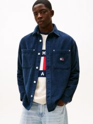 Tommy Jeans koszula sztruksowa Mężczyźni Comfort Fit Bawełna niebieski, S. Niebieskie koszule Tommy Jeans, m, bez wzorów, z bawełny, bez kołnierzyka, bez ramiączek. Za 429.95 zł.