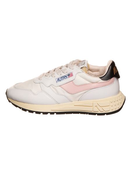AUTRY Skórzane sneakersy "Relwind" w kolorze biało-jasnoróżowym rozmiar: 35. Białe buty sportowe casual AUTRY, bez wzorów, z materiału, bez zapięcia. Za 336.61 zł.