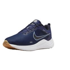 Buty Męskie Downshifter 12. Niebieskie buty treningowe Nike, bez wzorów, z materiału, do biegania. Za 476.99 zł.