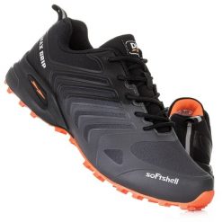 Buty męskie trekkingowe DK THANOS. Brązowe buty turystyczne DK, bez wzorów, z softshellu, bez zapięcia, trekkingowe. Za 169.00 zł.