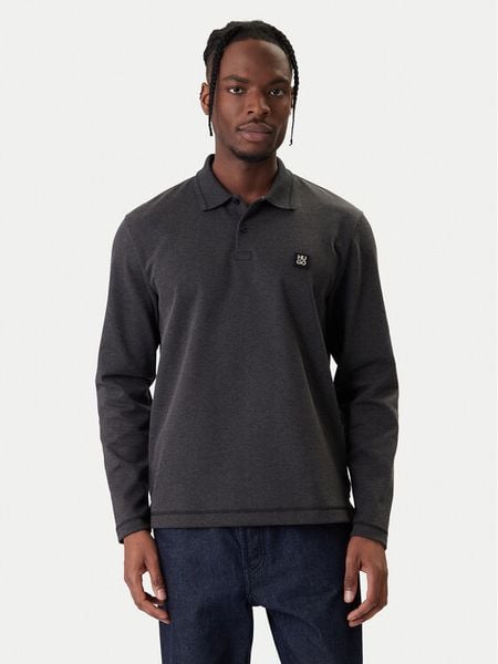 HUGO Polo Dinote 50553441 Szary Relaxed Fit. Szare koszulki polo Hugo, m, bez wzorów, z bawełny, bez kołnierzyka, bez ramiączek. Za 599.99 zł.