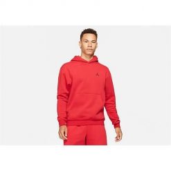 Bluza sportowa męska Nike Air Jordan Essential Fleece. Czerwone bluzy z kapturem Nike, m, bez wzorów, z kapturem. Za 395.00 zł.