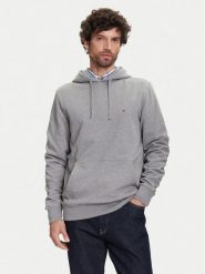 Tommy Hilfiger Bluza Essential MW0MW37235 Szary Regular Fit. Szare bluzy Tommy Hilfiger, m, bez wzorów, z bawełny, bez kaptura. Za 429.99 zł.