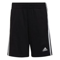 Essentials 3-Stripes Shorts. Białe szorty Adidas, bez wzorów, z materiału, sportowe. Za 97.90 zł.