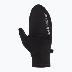 Rękawiczki trekkingowe icebreaker Merino Sierra Convertible Mitten. Czarne rękawiczki Icebreaker, bez wzorów. Za 149.99 zł.