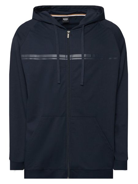 BOSS Bluza Authentic Jacket H 50554785 Granatowy Regular Fit. Niebieskie bluzy Boss, m, bez wzorów, z bawełny, bez kaptura. Za 499.99 zł.