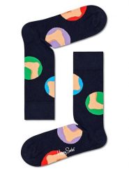 Happy Socks Skarpety "Cupids" w kolorze granatowym ze wzorem rozmiar: 36-40. Niebieskie skarpety Happy Socks, bez wzorów, prążkowane. Za 39.99 zł.