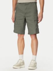 BOSS Szorty materiałowe Sisla 50559366 Szary Relaxed Fit. Szare szorty Boss, m, bez wzorów, ze lnu. Za 629.99 zł.