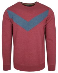 Miękka i Wygodna Bluza Męska - Czerwona, Pasek. Czerwone bluzy Minute, m, bez wzorów, z bawełny, bez kaptura. Za 148.00 zł.