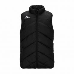 Kurtka puchowa Kappa Viatto. Czarne kurtki Kappa, l, bez wzorów, z nylonu, bez kaptura. Za 330.60 zł.
