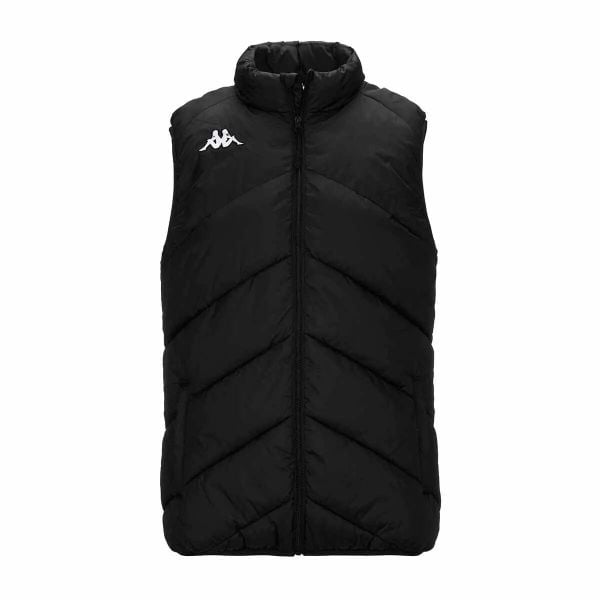 Kurtka puchowa Kappa Viatto. Czarne kurtki Kappa, l, bez wzorów, z nylonu, bez kaptura. Za 330.60 zł.