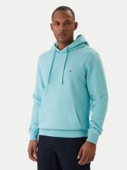 Tommy Hilfiger Bluza Essential MW0MW37235 Turkusowy Regular Fit. Niebieskie bluzy Tommy Hilfiger, m, bez wzorów, z bawełny, bez kaptura. Za 449.99 zł.