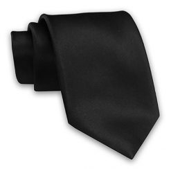 Czarny Jednokolorowy Męski Krawat -Chattier- 8cm, Klasyczny, Elegancki, Gładki, Szeroki. Czarne krawaty i muchy Chattier, bez wzorów, z tkaniny. Za 55.00 zł.