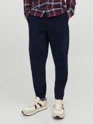 Jack&Jones Spodnie materiałowe 12237547 Granatowy Tapered Fit. Niebieskie spodnie materiałowe Jack&Jones, m, bez wzorów, z bawełny. Za 69.99 zł.