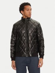 Guess Kurtka z imitacji skóry M4BL28 WGJ60 Czarny Regular Fit. Czarne kurtki Guess, l, z aplikacjami, ze skóry, bez kaptura. Za 569.99 zł.