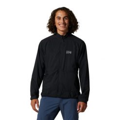 Kurtka turystyczna z pełnym zamkiem błyskawicznym Mountain Hardwear Kor Airshell. Czarne kurtki MOUNTAIN HARDWEAR, s, bez wzorów, bez kaptura. Za 778.50 zł.