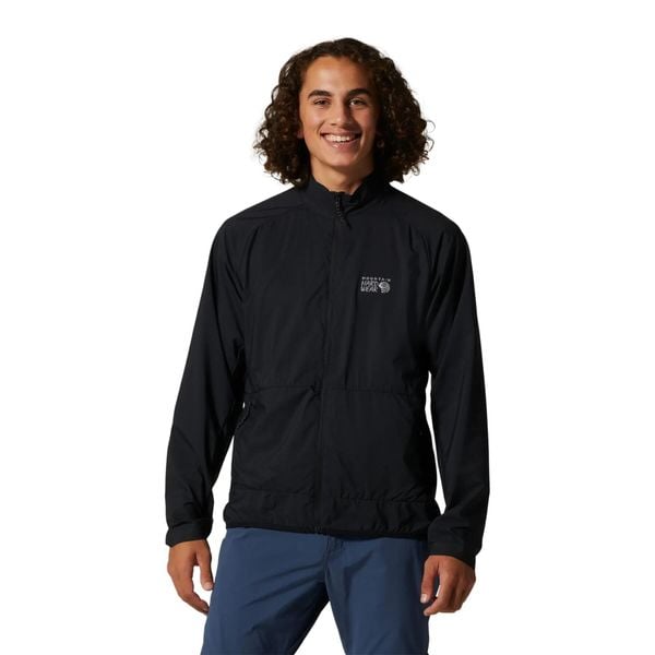 Kurtka turystyczna z pełnym zamkiem błyskawicznym Mountain Hardwear Kor Airshell. Czarne kurtki MOUNTAIN HARDWEAR, s, bez wzorów, bez kaptura. Za 778.50 zł.