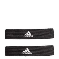 Taśmy podtrzymujące getry. Czarne legginsy długie sportowe Adidas, uniwersalny, bez wzorów, do piłki nożnej. Za 34.95 zł.