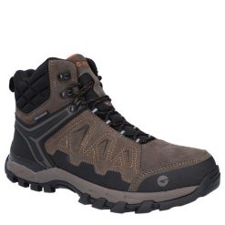 Buty trekkingowe Hi-Tec CHESTNUT ORANGE V LITE EXPLORER WP WODOODPORNE. Brązowe trekkingi Hi-tec, bez wzorów, bez zapięcia. W wyprzedaży za 359.00 zł.