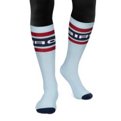 Skarpety narciarskie retro Siroko Albulapass Light Blue. Niebieskie skarpety SIROKO, bez wzorów, z bawełny. Za 85.00 zł.