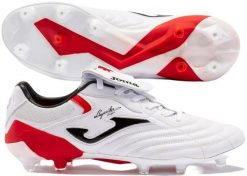 Buty piłkarskie korki Joma Aguila Cup treningowe lanki bez skarpety FG. Białe skarpetki sportowe Joma, bez wzorów, z materiału. Za 159.99 zł.