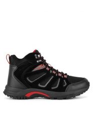 Hunter Trekkingi MASON MID HIKER WP Czarny. Czarne botki sznurowane Hunter, bez wzorów, ze skóry, bez obcasa, bez zapięcia. Za 379.99 zł.
