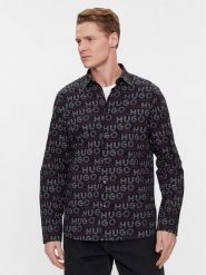 Hugo Koszula Emero 50508663 Czarny Relaxed Fit. Czarne koszule Hugo, m, bez wzorów, z bawełny, bez kołnierzyka, bez ramiączek. Za 619.99 zł.