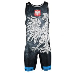Trykot zapaśniczy męski EXTREME HOBBY POLSKA CAMO. Niebieskie odzież kompresyjna EXTREME HOBBY, l, bez wzorów, z elastanu, na fitness i siłownię. Za 199.00 zł.