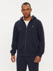 Gant Bluza Shield 2007059 Granatowy Regular Fit. Niebieskie bluzy GANT, m, bez wzorów, z bawełny, bez kaptura. Za 379.99 zł.