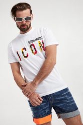 T-shirt męski DSQUARED2. T-shirty Dsquared2, m, bez wzorów, bez kołnierzyka, bez ramiączek. W wyprzedaży za 798.85 zł.