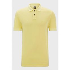 Koszulka męska Polo BOSS Prime Bright Yellow regular fit żółta (50507813-737). Żółte t-shirty sportowe Boss, bez wzorów, bez ramiączek. Za 219.00 zł.