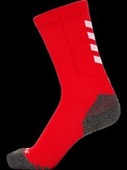 Hummel niskie skarpety treningowe z recyklingowanego poliestru – TRUE RED/WHITE. Czerwone skarpety Hummel, bez wzorów, z bawełny. Za 79.63 zł.