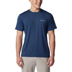Koszulka sportowa męska Columbia Tech Trail Crew Neck II z krótkim rękawem. Szare t-shirty sportowe Columbia, bez wzorów, z elastanu, bez ramiączek, trekkingowe. Za 219.00 zł.