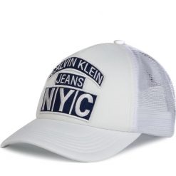 Czapka z daszkiem CALVIN KLEIN JEANS - J Nyc Trucker M K50K504567 106. Białe czapki z daszkiem Calvin Klein Jeans, bez wzorów, z jeansu. Za 159.00 zł.