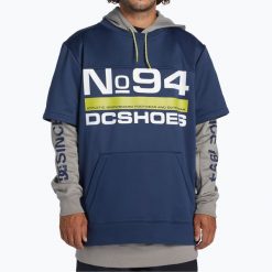 Bluza snowboardowa męska DC Dryden. Niebieskie bluzy DC Shoes, na zimę, m, bez wzorów, bez kaptura. Za 359.99 zł.